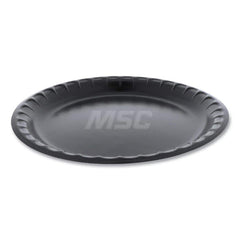 Plate & Tray: 10.25″ Dia, Foam, Black, Solid