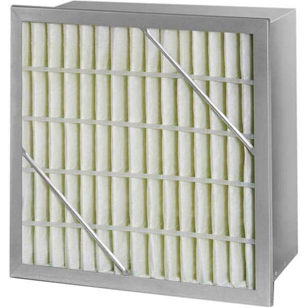 Pleated Air Filter: 24 x 20 x 6″, MERV 13, Rigid Cell Synthetic, Galvanized Steel Frame, 500 CFM