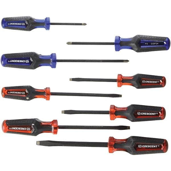 Crescent - Screwdriver Sets Screwdriver Types Included: Phillips; Slotted Number of Pieces: 8 - Caliber Tooling