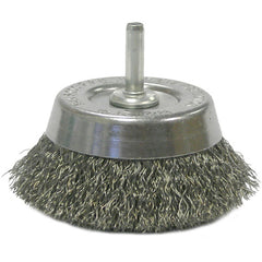 2 3/4″ Crimped Wire Utility Cup Brush .0118″ 1/4″ Stem - Caliber Tooling