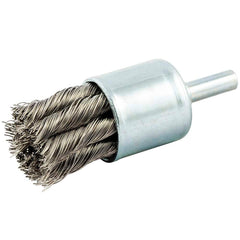 Norton - End Brushes Brush Diameter (Inch): 1 Fill Material: Stainless Steel - Caliber Tooling