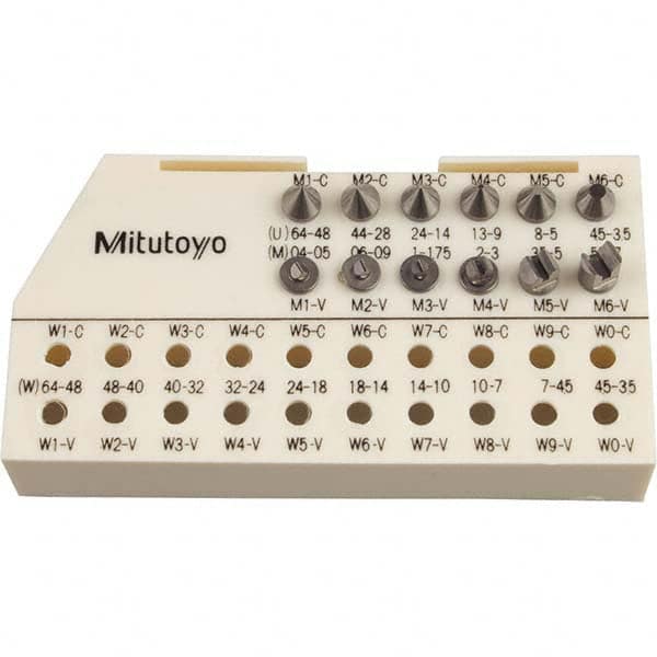 Mitutoyo - Micrometer Accessories Type: Anvil Set For Use With: Screw Thread Micrometer - Caliber Tooling