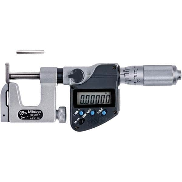 Mitutoyo - Electronic Outside Micrometers Type: Uni-Mike Minimum Measurement (Decimal Inch): 0.0000 - Caliber Tooling