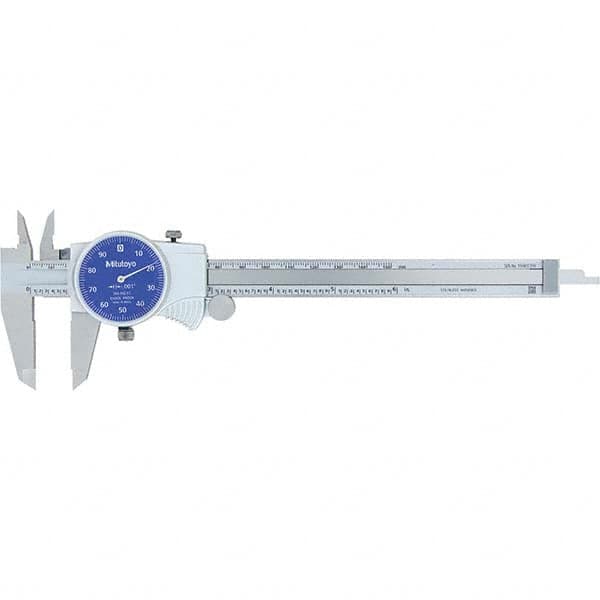 Mitutoyo - Dial Calipers Maximum Measurement (Inch): 6 Dial Graduation (Decimal Inch): 0.001 - Caliber Tooling