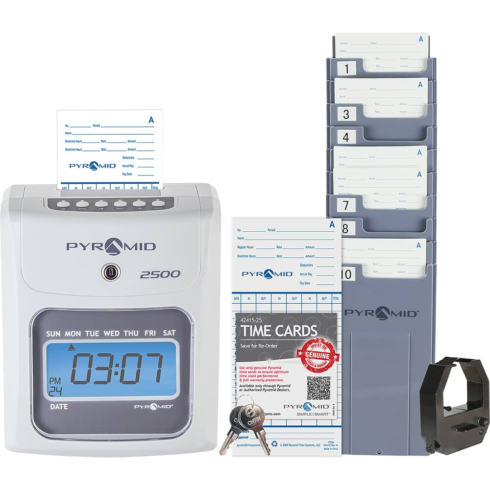 Pyramid - Time Clocks & Time Recorders Punch Style: Manual Power Source: 100 to 240 V @ 50 to 60 Hz - Caliber Tooling