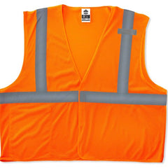 8210HL Econo Vest Orange 2X/3X Hook & Loop Glowear - Caliber Tooling