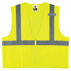 8225Z 2/3 XL Lime Standard Solid Vest Type R Class 2 - Caliber Tooling