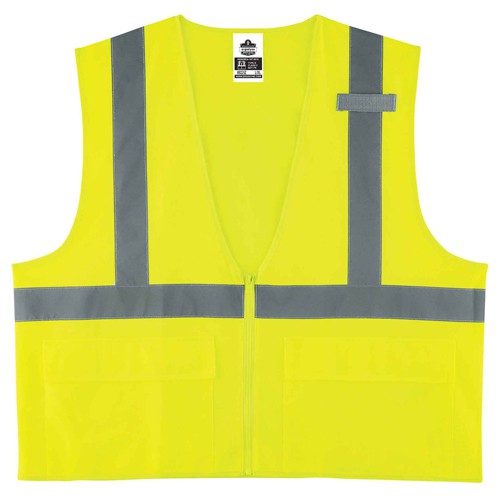 8225Z 4/5 XL Lime Standard Solid Vest Type R Class 2 - Caliber Tooling