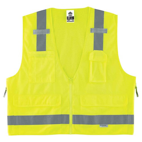 8250Z 4/5 XL Lime Surveyors Vest Type R Class 2 - Caliber Tooling