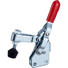 Manual Hold-Down Toggle Clamp: Vertical, 100 lb Capacity, U-Bar, Straight Base 56 ° Handle Movement, 100 ° Bar Opening, Plastic