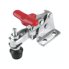 Manual Hold-Down Toggle Clamp: Horizontal, 150 lb Capacity, U-Bar, Flanged Base 170 ° Handle Movement, 90 ° Bar Opening, Plastic