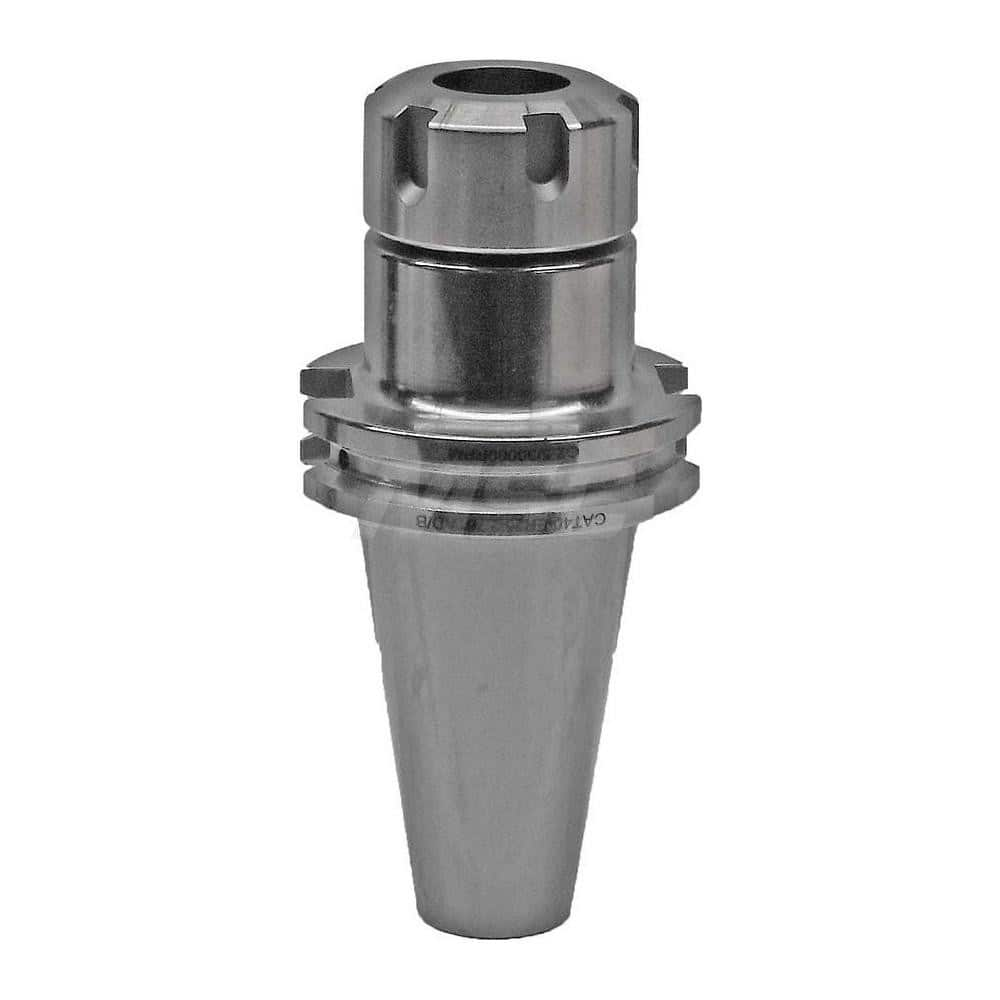 Collet Chuck: ER Collet, CAT Taper Shank 2.76″ Projection, 0.0001″ TIR, Balanced to 30,000 RPM, Through Coolant