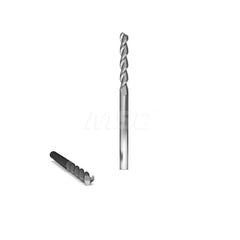 Square End Mill: 1'' Dia, 1-1/4'' LOC, 1'' Shank Dia, 5'' OAL, 2 Flutes, Solid Carbide Single End, Uncoated, Upcut Flute, 45 ° Helix, Centercutting, RH Cut, RH Flute, Series 2010