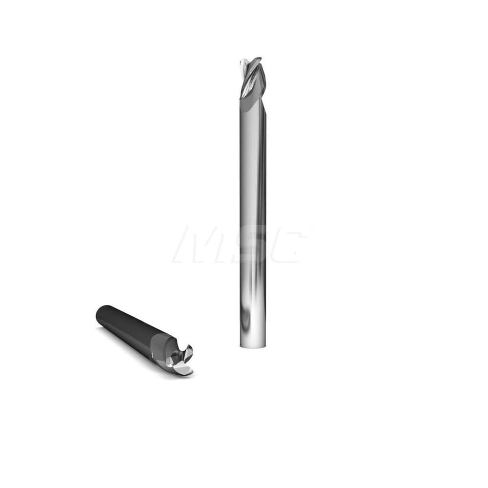 Corner Radius End Mill: 3/4″ Dia, 1″ LOC, 0.03″ Radius, 3 Flutes, Solid Carbide 6″ OAL, 3/4″ Shank Dia, 37 ° Helix, ZrN Coated, Corner Radius End, Centercutting, Series 2032