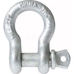 Shackle: Screw Pin Galvanized Steel, 7/8″ Pin Dia