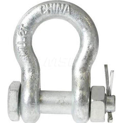 Shackle: Bolt Nut & Cotter Pin Galvanized Steel, 2″ Pin Dia