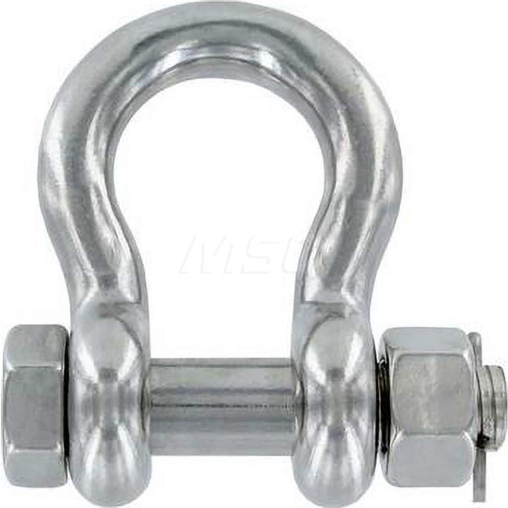 Shackle: Bolt Nut & Cotter Pin Stainless Steel, 7/16″ Pin Dia