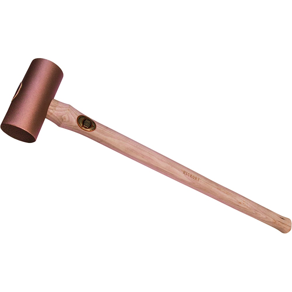 Osca - Non-Marring Hammers; Head Type: Cylindrical ; Head Material: Copper ; Handle Material: Wood ; Head Weight Range: 1 - 2.9 lbs. ; Face Diameter Range: 1" - Exact Industrial Supply