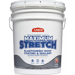 Ames - Maximum Stretch 5 Gal Pail White Elastomeric Roof Coating - Exact Industrial Supply