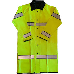 Louisiana Professional Wear - Rain & Chemical Wear; Garment Style: Coat ; Garment Type: High Visibility; Rain; Waterproof ; Material: Polyurethane/Nylon ; Size: 2X-Large ; Color: Fluorescent Yellow/Black ; Certification Type: ANSI/ISEA 107-2015 Type P Cl - Exact Industrial Supply