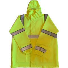 Louisiana Professional Wear - Rain & Chemical Wear; Garment Style: Rain Jacket ; Garment Type: Breathable; Hi-Visibility; Waterproof; Rain ; Material: Polyester/Polyurethane ; Size: X-Large ; Color: Fluorescent Yellow ; Certification Type: ANSI/ISEA 107- - Exact Industrial Supply