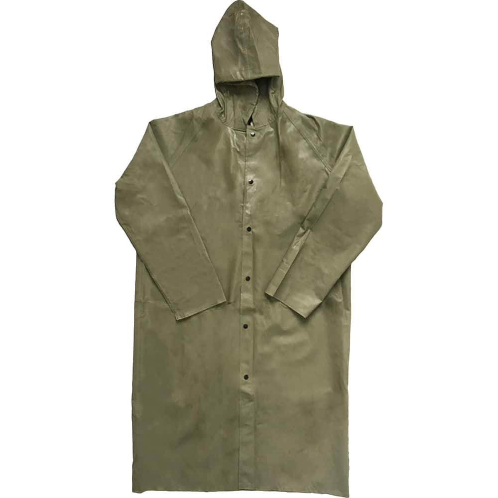 Louisiana Professional Wear - Rain & Chemical Wear; Garment Style: Coat ; Garment Type: Chemical Resistant; Flame Resistant; Waterproof; Rain ; Material: Neoprene/Nylon ; Size: X-Large ; Color: Olive Dab Green ; Certification Type: ASTM D6413; ASTM F903 - Exact Industrial Supply