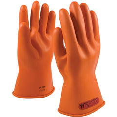 ‎147-0-11/12 - Novax - Natural Rubber Insulating Glove - Class 0 - 11″ - Orange - Straight Cuff - Exact Industrial Supply