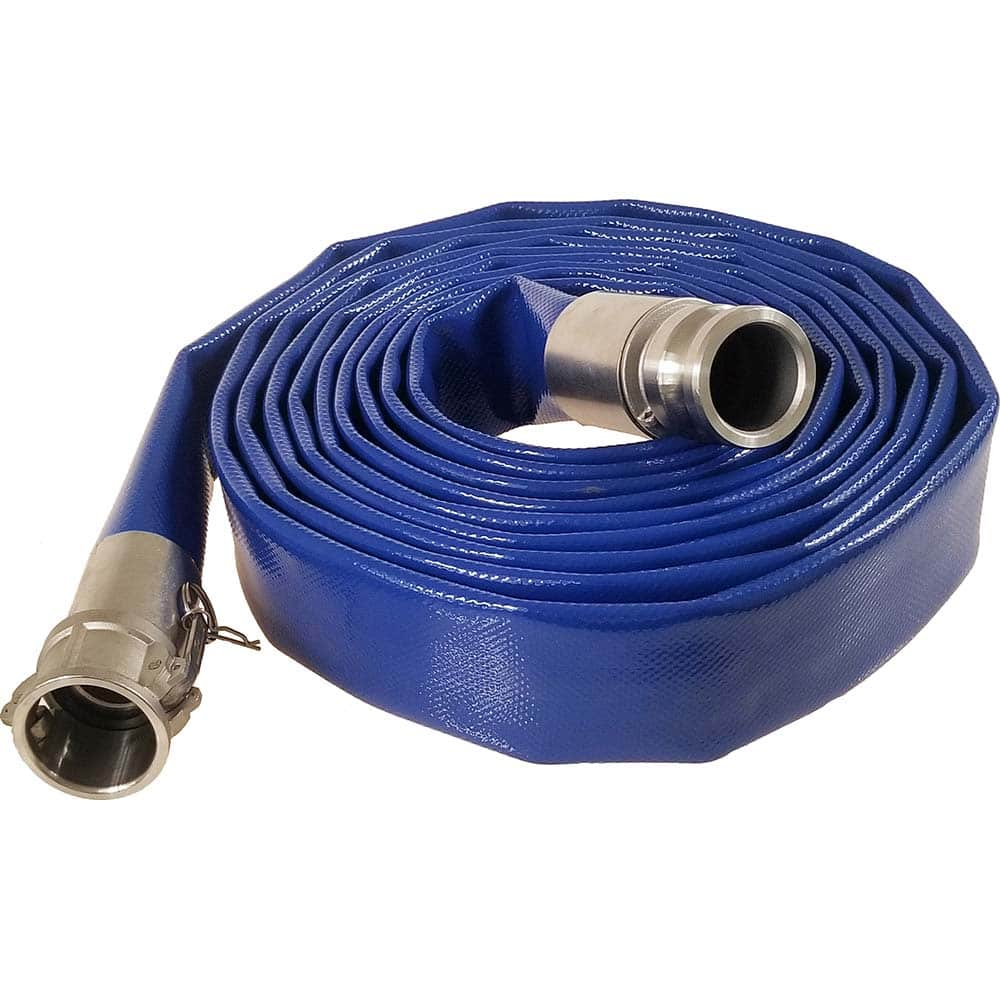 Kuriyama of America - Water & Discharge Hose; Inside Diameter (Inch): 4 ; Outside Diameter (Decimal Inch): 4.2710 ; Outside Diameter (Inch): 4-9/32 ; Color: Blue ; Working Pressure (psi): 240.000 ; Length (Feet): 100 - Exact Industrial Supply