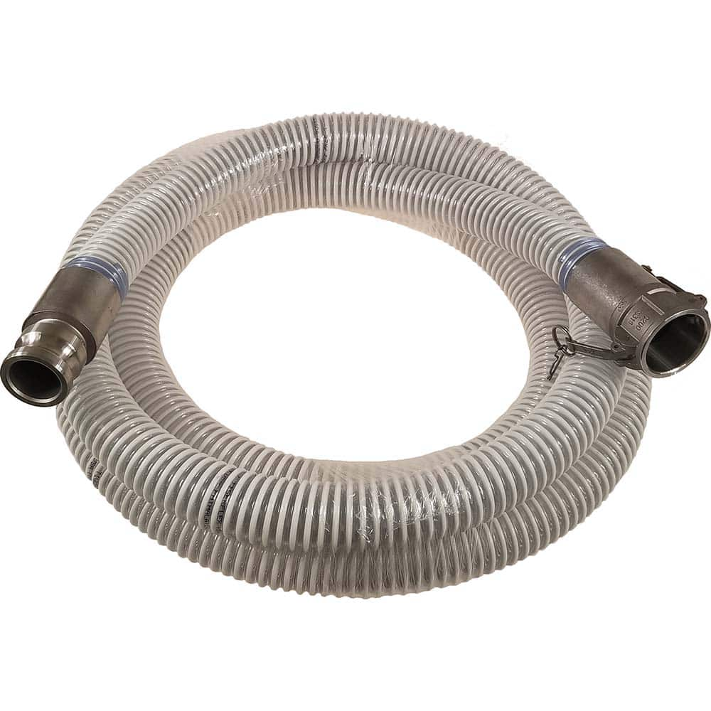 Kuriyama of America - Food & Beverage Hose; Inside Diameter (Inch): 1.5 ; Outside Diameter (Decimal Inch): 1.9200 ; Length (Feet): 10 ; Bend Radius (Inch): 3 ; Maximum Working Pressure (psi): 50.000 ; Vacuum Rating: 28 In. Hg - Exact Industrial Supply