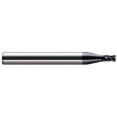 Harvey Tool - 3/64" Diam, 0.03" Length of Cut, 1/8" Shank Diam, 1-1/2" OAL, 4 Flute Solid Carbide Square End Mill - Caliber Tooling