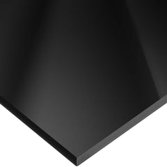 USA Sealing - Plastic Sheets; Material: Cast Acrylic ; Thickness (Inch): 1/4 ; Length (Feet): 4 ; Tensile Strength (psi): 10000 ; Color: Black ; Material Grade: Standard - Exact Industrial Supply