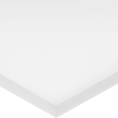 USA Sealing - Plastic Sheets; Material: HDPE ; Thickness (Inch): 1 ; Length (Feet): 1 ; Tensile Strength (psi): 4000 ; Color: White ; Hardness: 60D - Exact Industrial Supply