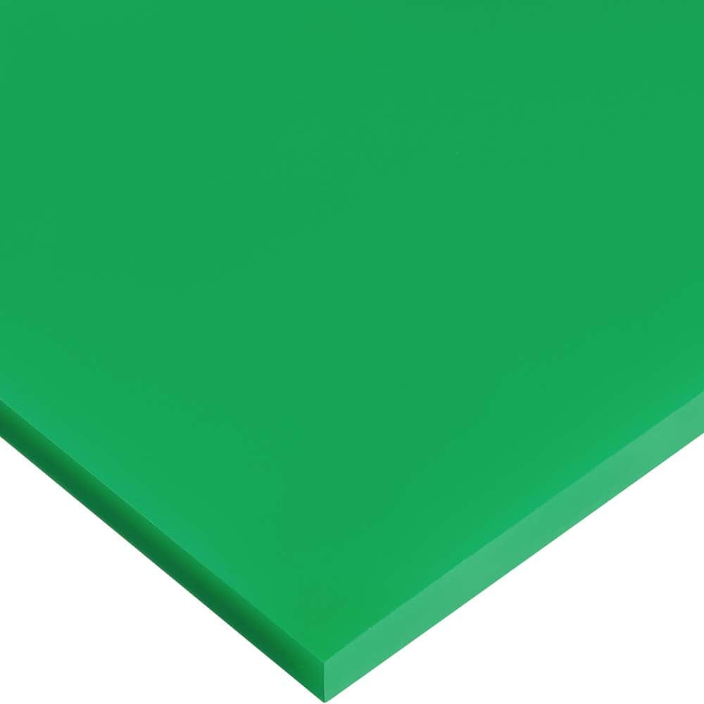 USA Sealing - Plastic Sheets; Material: Cast Acrylic ; Thickness (Inch): 1/4 ; Length (Feet): 2 ; Tensile Strength (psi): 10000 ; Color: Green ; Material Grade: Standard - Exact Industrial Supply