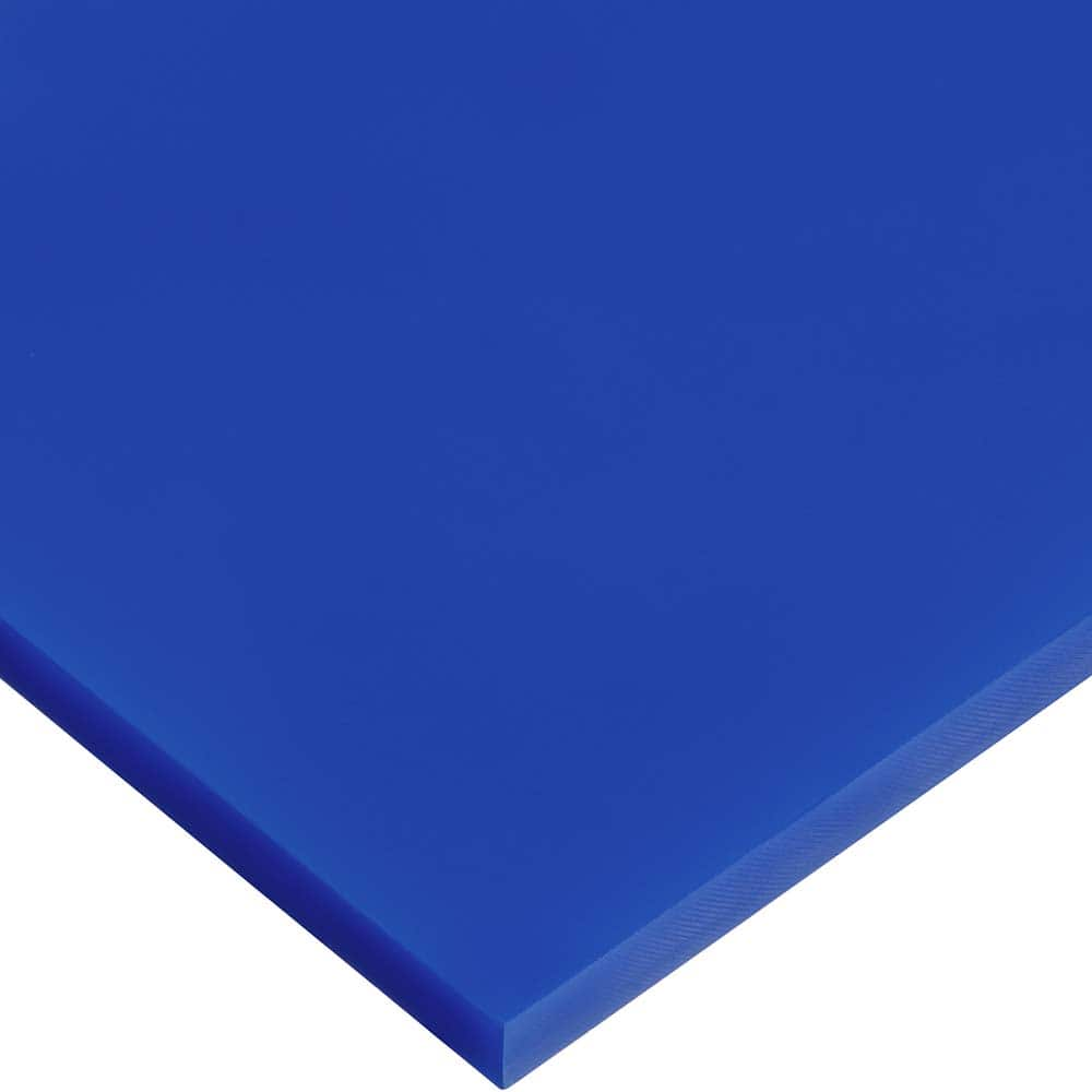 USA Sealing - Plastic Bars; Material: Cast Acrylic ; Shape: Rectangular ; Height (Inch): 1/4 ; Width (Inch): 4 ; Length (Feet): 4.000 ; Color: Blue - Exact Industrial Supply