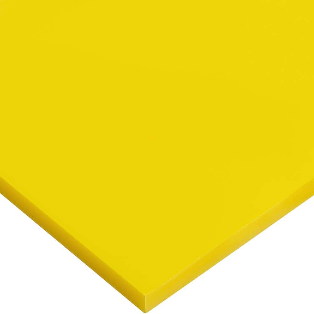 USA Sealing - Plastic Sheets; Material: Cast Acrylic ; Thickness (Inch): 3/16 ; Length (Feet): 2 ; Tensile Strength (psi): 10000 ; Color: Yellow ; Material Grade: Standard - Exact Industrial Supply