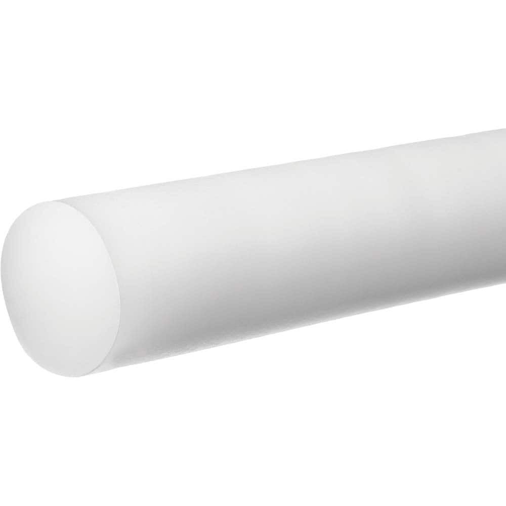 USA Sealing - Plastic Rods; Material: Acetal ; Diameter (Inch): 5/8 ; Length (Feet): 5 ; Hardness: Rockwell M-90 ; Color: White ; Additional Information: Density: 0.051 lb/in?, Tensile Strength: 8500 psi, Temperature Rating : -20 to 180? F, Impact Streng - Exact Industrial Supply