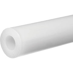 USA Sealing - Plastic Tubes; Material: PTFE ; Inside Diameter (Inch): 3/4 ; Maximum Length (Inch): 72 ; Wall Thickness (Inch): 1/4 ; Color: White ; Shape: Round - Exact Industrial Supply