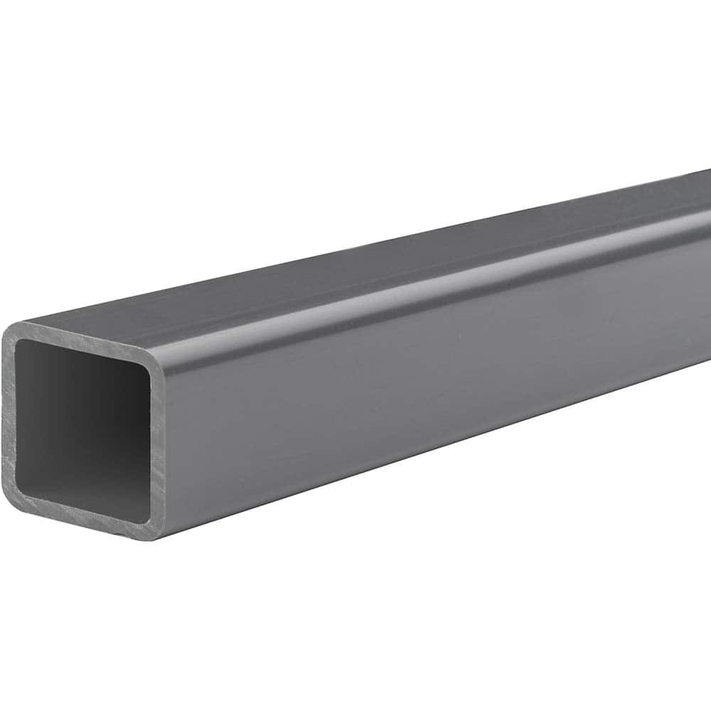 USA Sealing - Plastic Tubes; Material: PVC ; Maximum Length (Inch): 24 ; Wall Thickness (Decimal Inch): 0.0780 ; Color: Gray ; Shape: Rectangular ; Additional Information: Outside Height: 2 in, Tensile Strength: 7200 psi, Minimum Temperature: -20?F, Maxi - Exact Industrial Supply