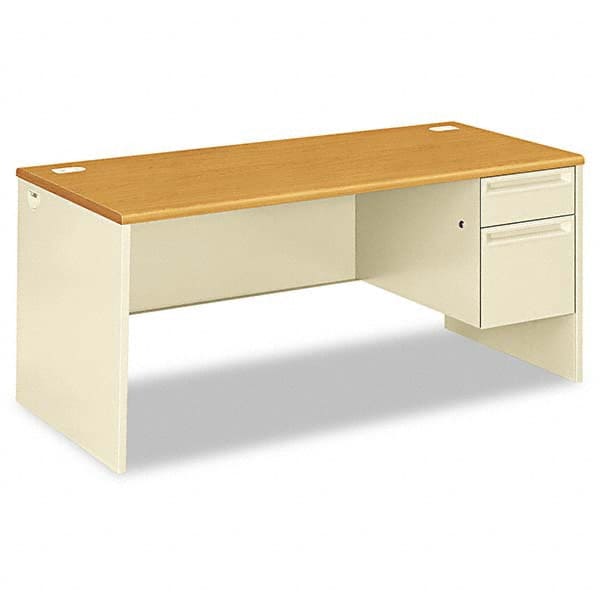 Hon - Office Desks Type: Single Pedestal w/Right Hand Return Center Draw: No - Caliber Tooling