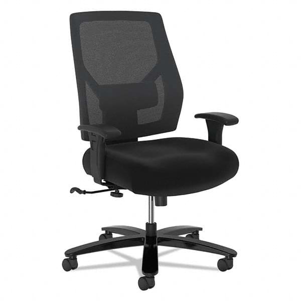 Task Chair: Fabric, Black 27.59″ Wide x 28″ Deep, Fabric Seat, Black