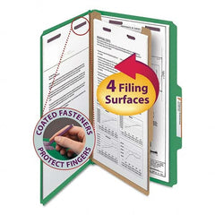 SMEAD - File Folders, Expansion Folders & Hanging Files Folder/File Type: Classification Folders with Tob Tab Fastener Color: Green - Caliber Tooling