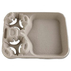 Chinet - Strongholder Molded Fiber Cup/Food Trays 8-44 oz 2-Cup Capacity 100/Carton - Caliber Tooling