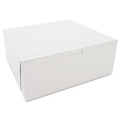 SCT - Bakery Boxes, White, Kraft, 10W x 10D x 4H - Caliber Tooling