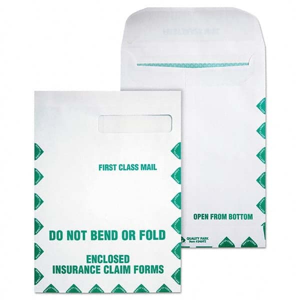 Security Mailing Envelope: 9″ Wide, 12-1/2″ Long, 28 lb White