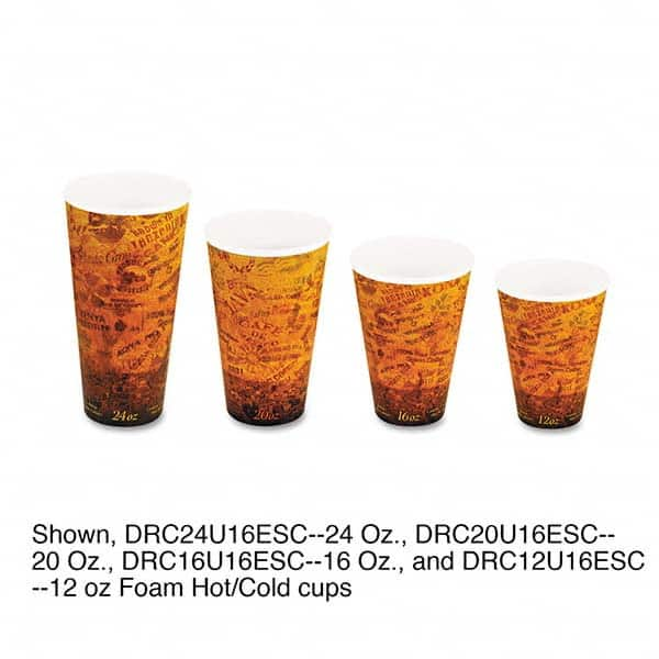 DART - Foam Hot/Cold Cups, 16 oz, Brown/Black, 1000/Carton - Caliber Tooling