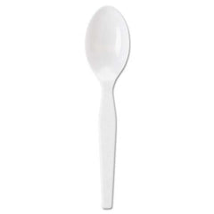 Dixie - Individually Wrapped Polystyrene Cutlery, Teaspoons, White, 1000/Carton - Caliber Tooling