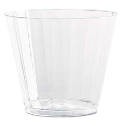 WNA - Classic Crystal Plastic Tumblers, 9 oz, Clear, Fluted, Squat, 12/Pack - Caliber Tooling