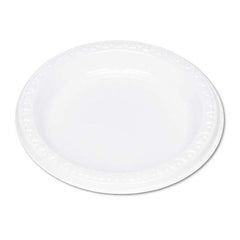 Tablemate Products - Plastic Dinnerware, Plates, 6" Diam, White, 125/Pack - Caliber Tooling