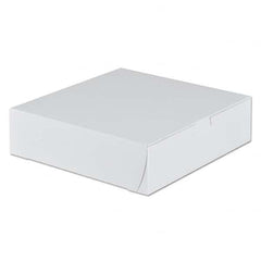 SCT - Tuck-Top Bakery Boxes, 9w x 9d x 2 1/2h, White, 250/Carton - Caliber Tooling