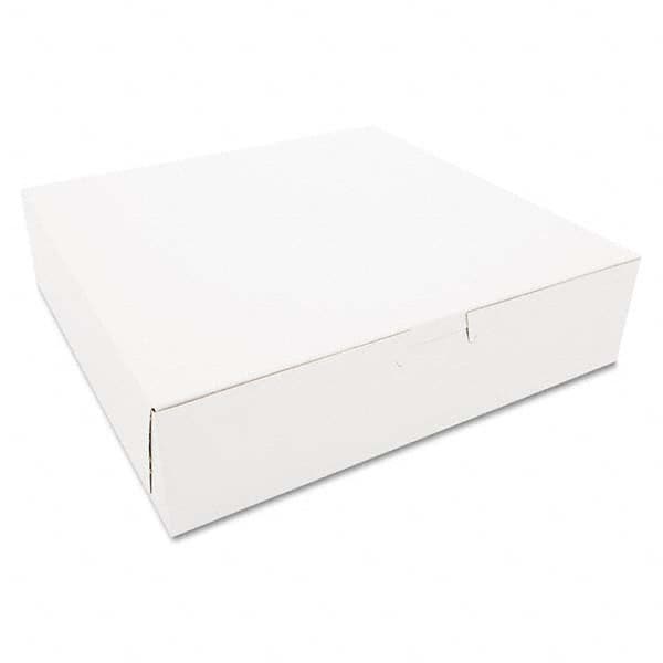 Tuck-Top Bakery Boxes, 10w x 10d x 2 1/2h, White, 250/Carton White